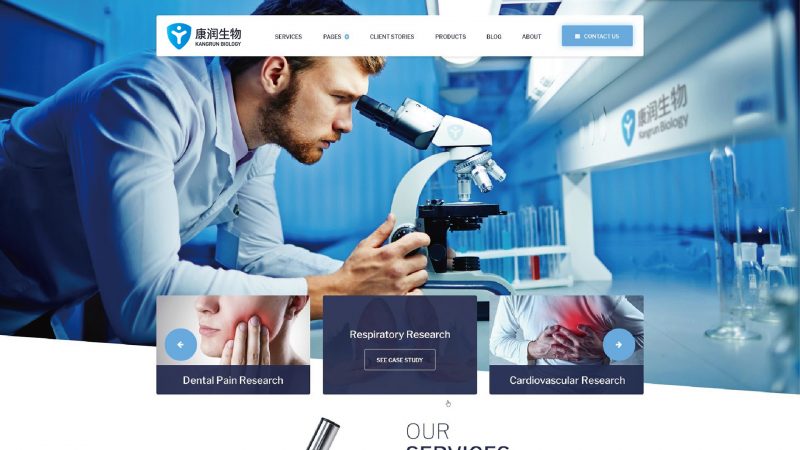 康润生物医药公司品牌形象网站设计